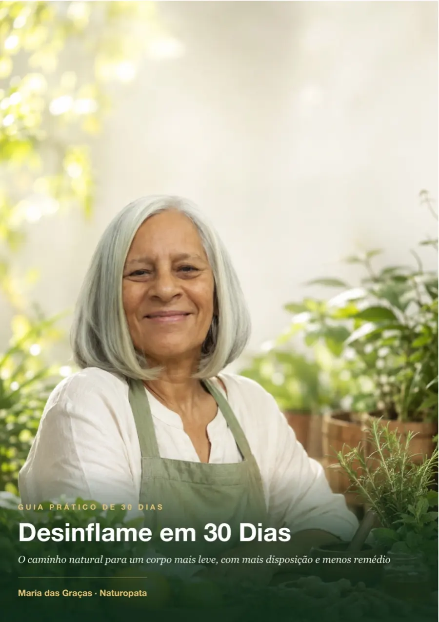 Capa do guia Desinflame em 30 Dias, de Maria das Graças